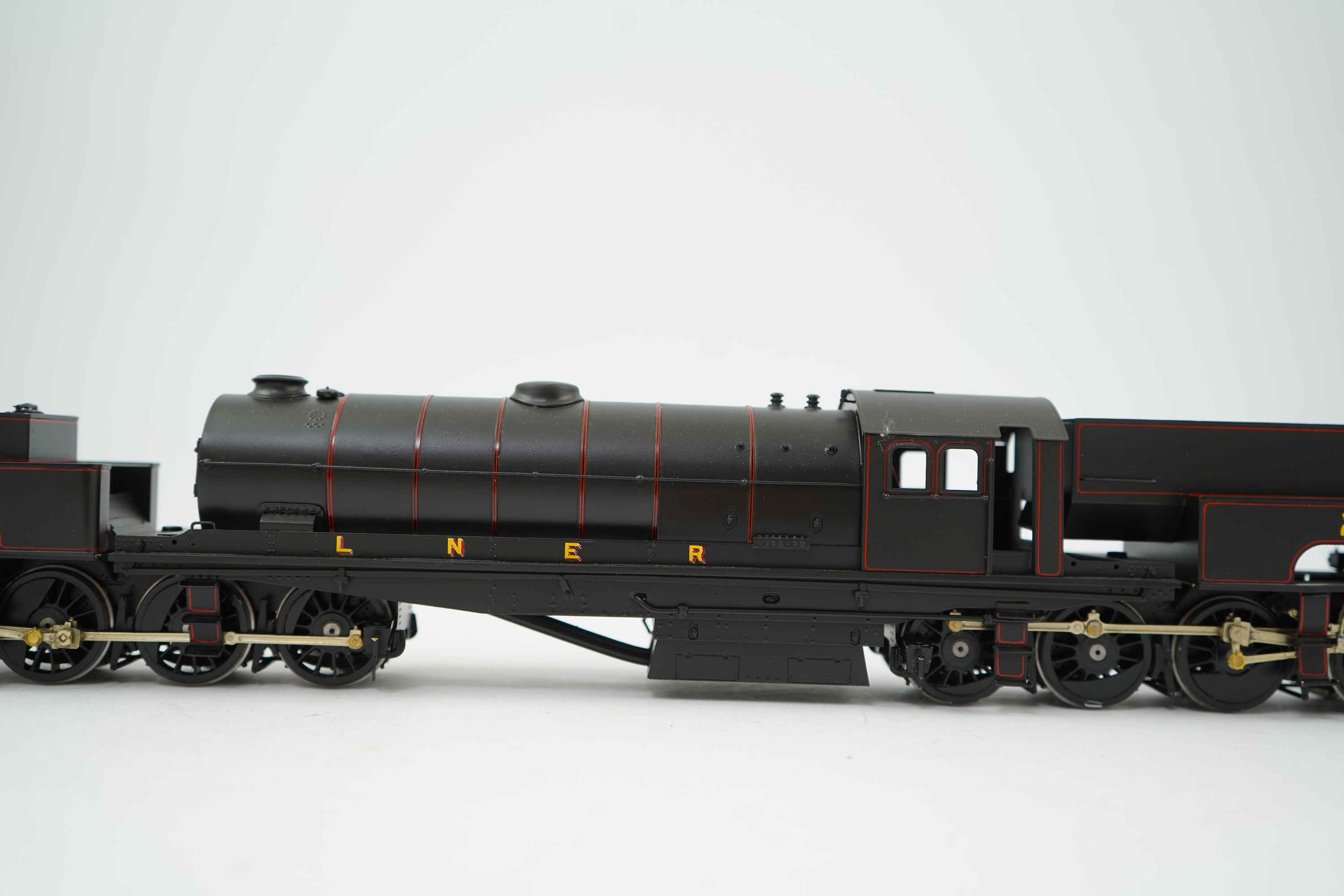 A 0 Gauge Gladiator Kits model of LNER Class U1 2395, Garratt 2-8-0+0-8-2 locomotive, a highly detailed model, constructed painted and lined out to a very high standard and powered for two rail operation.